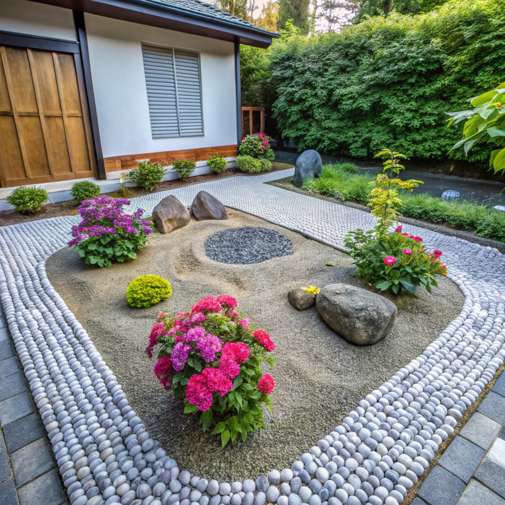 Aménagement paysager minéral